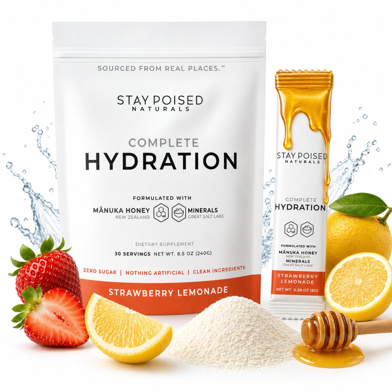 
                  
                    Complete HYDRATION | Electrolyte Stick Packs | Strawberry Lemonade
                  
                